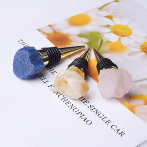 Tapón de Vino de Cristal Curativo de Ágata Druzy 100% Natural al por Mayor a Bajo <span class=keywords><strong>Precio</strong></span>, Tapón de Vino al Vacío de Amatista Rosa para Regalo - Product Image 4