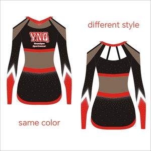 Uniformes de Porristas al por Mayor, Trajes de Entrenamiento Cómodos de Spandex <span class=keywords><strong>para</strong></span> Niñas, Colores Personalizados <span class=keywords><strong>para</strong></span> <span class=keywords><strong>Fiestas</strong></span> Escolares - Product Image 3