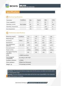 חישת ציר כפול inclometer bwl325s דיוק 0.1 deg דיגיטלי יכול קנבוס פלט קנבוס עבור חיישן זווית הטייה אופציונלי - Product Image 2