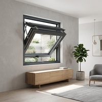 Ventana Moderna con Marco Delgado y Rotura de Puente Térmico, con Mosquitera, Aislada, Abatible, Color Personalizado para Villa Moderna