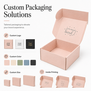 Cajas de Envío Corrugadas Rosas de Venta Caliente de Fábrica Propia, Cajas de Envío con Impresión Personalizada e Interior Impreso para Empaque de Ropa y Zapatos - Product Image 2