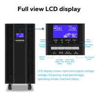 UPS de 10000 Vatios, 10 KVA, 10kW, Salida de 220V, Tarjeta SNMP para Ascensores, Refrigeradores, Computadoras, con Batería Externa, 6 Horas de Respaldo