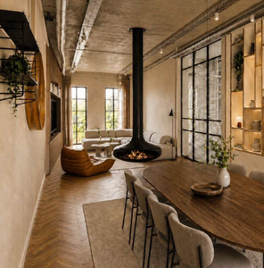 Caminetto Sospeso a Soffitto Multimisura Opzionale, Riscaldatore a Combustione di Legna e <span class=keywords><strong>Bioetanolo</strong></span> per Decorazione Terrazza - Product Image 2
