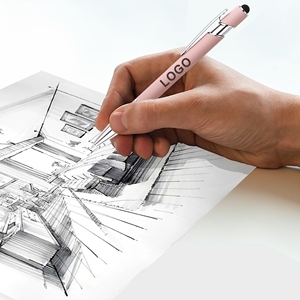 Stylo tactile multifonction 2-en-1 à bille et pointe souple, personnalisable avec logo, en métal – Nouveauté promotionnelle très demandée - Product Image 4