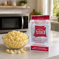 Sac en papier pour pop-corn résistant à la chaleur, de qualité alimentaire, résistant à la graisse, pour micro-ondes, avec logo