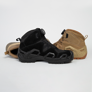 <span class=keywords><strong>Zapatos</strong></span> de Senderismo Tácticos, Duraderos y Cómodos, con Suela de Goma y Cuero, Diseño Transpirable, Personalizables OEM, Color Negro/Caqui, para Exteriores - Product Image 6