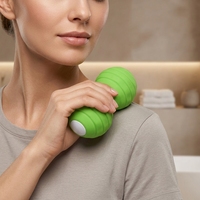 Balle de massage vibrante rechargeable USB 1200 mAh pour massage des tissus profonds, avec minuteur 15 min pour la relaxation myofasciale du dos, du cou et des jambes