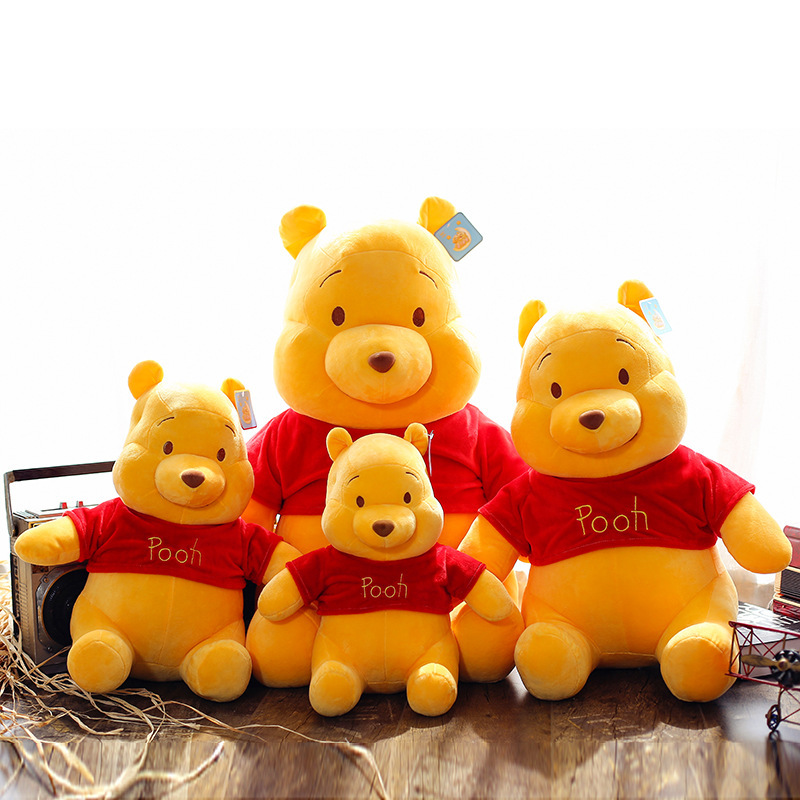 safe soft yellow winnie the pooh teddy bear for baby