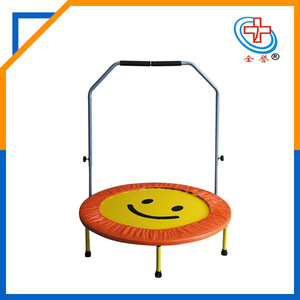 Trampolín Infantil con Barandillas, Redondo, Amarillo, 36 Pulgadas, Seguro para Entrenamiento Muscular de Extremidades Inferiores y Ejercicios de Equilibrio - Product Image 4
