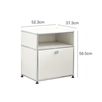 Table de Chevet Modulaire Extensible de Luxe en Acier Inoxydable, Table Basse pour Appartement, Maison, Chambre, Salon, Rangement