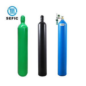 Cilindro de Gas y oxígeno de acero médico de 40L, diferentes tipos con regulador de oxígeno - Product Image 2