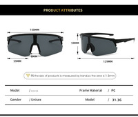 Gafas de Sol Deportivas con Lente Polarizada Fotocromática de Una Pieza, Protección UV400, para Ciclismo, Senderismo y Actividades al Aire Libre, con Logotipo Personalizado OEM