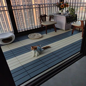 <b>Plastic</b> Wood Flooring for Wet Environments Bathroom Sauna Pool Surround Safety Flooring - Product Image 5