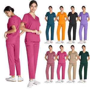 Nuevos Uniformes Médicos de Enfermería, Uniformes Quirúrgicos de Rayón y Elastano para Hombres y Mujeres, con Logotipo Personalizado para Hospitales y Salones de Belleza - Product Image 4