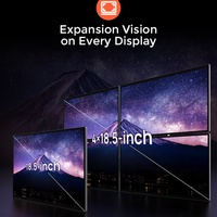 Monitor Portátil Triple de 16 Pulgadas de Última Generación para Productividad con 4 Pantallas, Tipo C, Fácil de Transportar, Conexión con un Solo Cable, Extensor de Pantalla