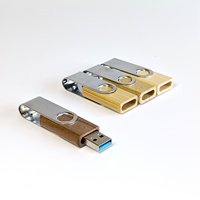 Nouvelle clé USB 2.0/3.0 en bois d'érable avec clip métallique pivotant, accessoire de transport quotidien, personnalisation du logo OEM, finition naturelle, 128 Go