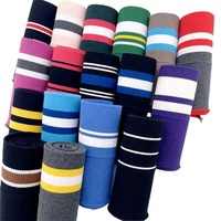 Coton Spandex Stretch Tricot Manchette Ceinture Jambe Bras Côtes Coupe Appliquer au Maillot De Baseball