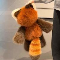 Peluche Panda Rouge Personnalisée OEM, Douce et Moelleuse, Jouet en Peluche Animal Réaliste, Décoration Maison, Cadeau d'Anniversaire Enfant