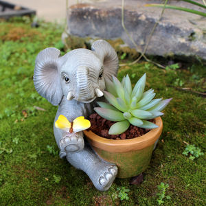 Scultura Personalizzata in Resina di <span class=keywords><strong>Elefante</strong></span> <span class=keywords><strong>e</strong></span> <span class=keywords><strong>Farfalla</strong></span> Dipinta a Mano Design Artistico per Decorazione Interna ed Esterna - Product Image 4