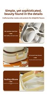 Boîte à bento portable à 4 compartiments en acier inoxydable SUS304, étanche, avec couvercle transparent scellé