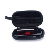 Nouveauté, étui de transport à fermeture éclair personnalisé en cuir PU noir petit rond EVA rigide étanche pour stylo d'enregistrement