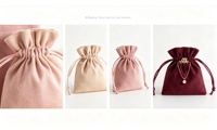 Sacs cadeaux en velours blanc recyclables avec logo personnalisé, plus épais et doux, pochettes à bijoux pour montres, colliers, bagues, lunettes, économiques pour les mariages