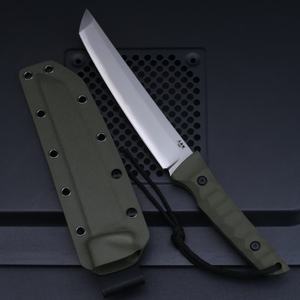 มีดยุทธวิธีปรับแต่งได้ ใบมีดเหล็กกล้าไร้สนิม ขอบตรง ด้ามจับ G10 สำหรับงานอุตสาหกรรม ล่าสัตว์ EDC DIY OEM รับประกัน 1 ปี - Product Image 4