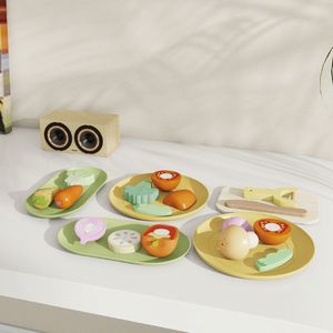 Jouet Montessori, cuisine éducative en bois, jouets de cuisine pour faire semblant, pour les tout-petits, ensemble de fruits et légumes, jouet de jeu de rôle - Product Image 3