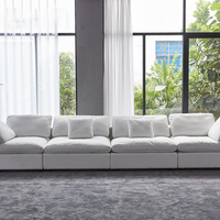 Canapé d'angle de luxe en forme de L, ensemble de meubles pour salon, canapé moderne en tissu