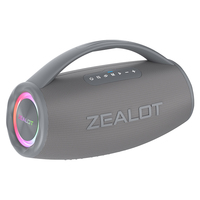 Altavoz Subwoofer ZEALOT de 80W, Altavoz Portátil Impermeable con Luz RGB y Asa para Exteriores S97
