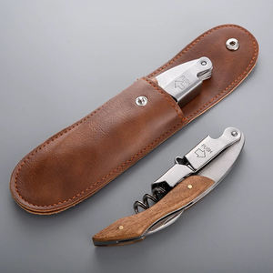 Sacacorchos de Madera con Mango de Madera de Palisandro y Material Metálico al por Mayor, Abridores de Vino con Embalaje en Bolsa de PU - Product Image 1