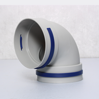 PE 90 °   Coude de ventilation rond pour l'installation de conduites de ventilation d'air frais CVC