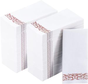 Ecologische wegwerp papieren servetten & -doekjes van 1-laags onbewerkte houtpulp, absorberend, in zakverpakking voor bruiloften en verjaardagen - Product Image 5