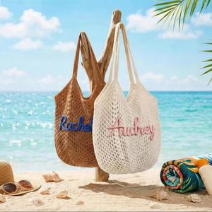 Custom Crocheted, Foldable, Multifunctional Polyester Beach <b>Bag</b> - Product Image 4