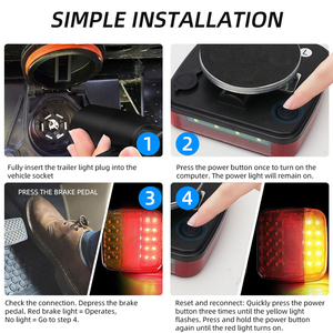 <span class=keywords><strong>Kit</strong></span> Luci <span class=keywords><strong>LED</strong></span> Universali Wireless Magnetiche per Rimorchio GPRGIT, Luci Posteriori <span class=keywords><strong>LED</strong></span> Impermeabili per Camion e Rimorchi, Luce di Avvertimento <span class=keywords><strong>LED</strong></span> per Traino - Product Image 6