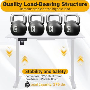 Moderne 140X70 Cm Thuis Kantoor Staande Bureau Enkele Motor Elektrische In Hoogte Verstelbare Laptop Pc <span class=keywords><strong>Computer</strong></span> Tafel - Product Image 4