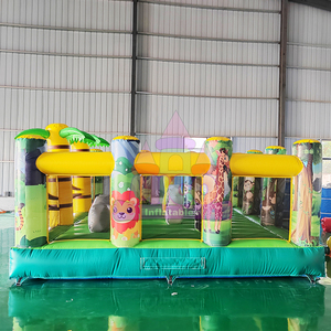 Château gonflable extérieur personnalisé de vente chaude avec toboggan escalade sautant PVC matériel installation facile 6x5M pour les locations de fête - Product Image 3