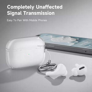 Étui en tpu <span class=keywords><strong>souple</strong></span> de haute qualité pour airpods pro 2, housse de protection avec anneau en métal/lanière de boîtier - Product Image 2