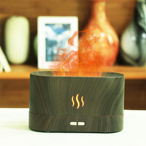 Diffuseur d'arômes New Flame, imitation bois foncé, humidificateur 5V USB pour la maison, chambre à coucher, lumière d'ambiance, diffuseur d'huiles essentielles - Product Image 1