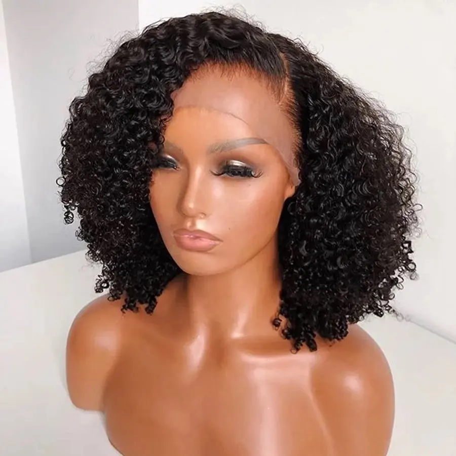 Perruque péruvienne, cheveux humains vierges, sans colle, Lace transparente HD, 100 de densité