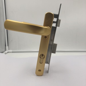 Ensemble de poignées de <span class=keywords><strong>porte</strong></span> en aluminium brossé or noir, design personnalisé, pour cuisine/salle de bain/appartement, style vintage - Product Image 2