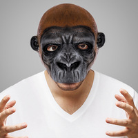 Masque de gorille singe amusant en mousse PU pour fête d'Halloween, 24*20cm, pour le commerce extérieur (Wish, AliExpress)