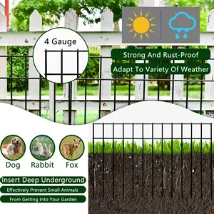 小型/中型動物調節可能なバリアフェンス24*15インチ犬掘り地下装飾ガーデンフェンシング、