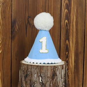 Nouvel Arrivage Chapeau Conique en <span class=keywords><strong>Feutre</strong></span> pour Bébé 1er Anniversaire Garçon Fille, Chapeau d'Intérieur Familial avec Numéro pour Anniversaire, Noël, Halloween - Product Image 2