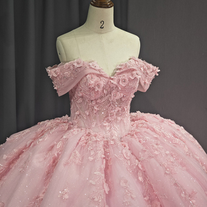 Per Jancember 6790 moderno abito da ballo per feste Quinceanera bella rosa <span class=keywords><strong>con</strong></span> pizzo e ricami taglie forti 15 ragazze - Product Image 1