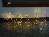 Chaîne lumineuse décorative LED en métal, design en spirale conique, fonctionnant sur piles