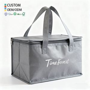 Custom Portable Thermal Insulated Non-Woven Cooler Bag with Letter Pattern Waterproof for Daily Lunch Carry Picnic - Product Image 1