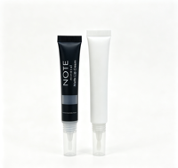 Tube souple avec spatule plate et embout applicateur en silicone, bouchon à vis pour masque à lèvres, brillant à lèvres, baume à lèvres, emballage cosmétique
