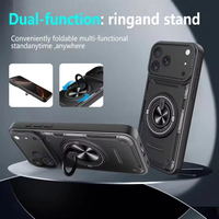 Coque de téléphone anti-chute avec support magnétique pour fenêtre coulissante et anneau, compatible Redmi Note 15 Pro Plus POCO F8 Ultra