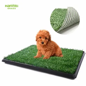 HANWEI Hot sell dog pee grass pad puppy toilet replacement artificial grass for pets dog on Alibaba